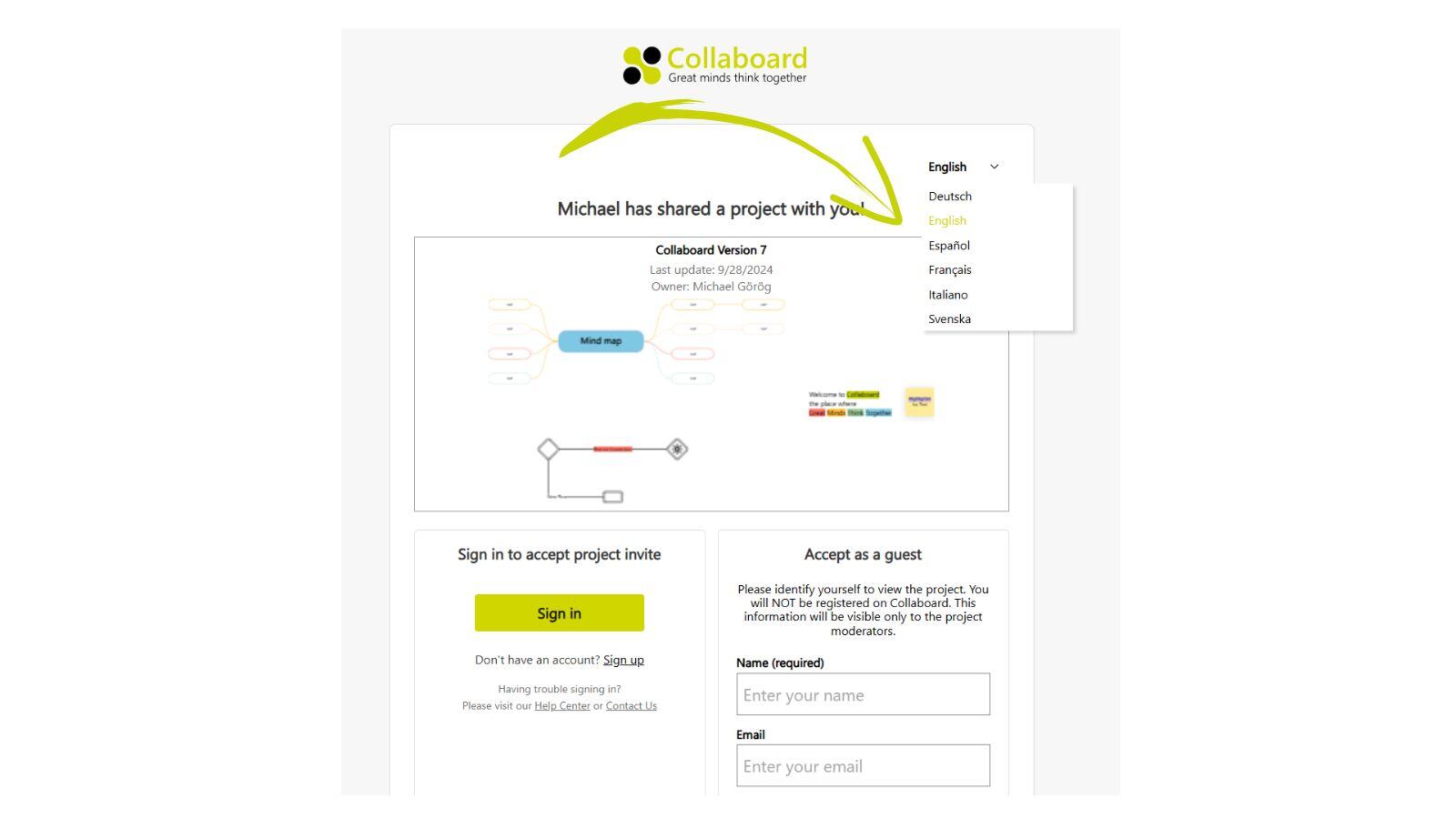 App Language for Guest Users