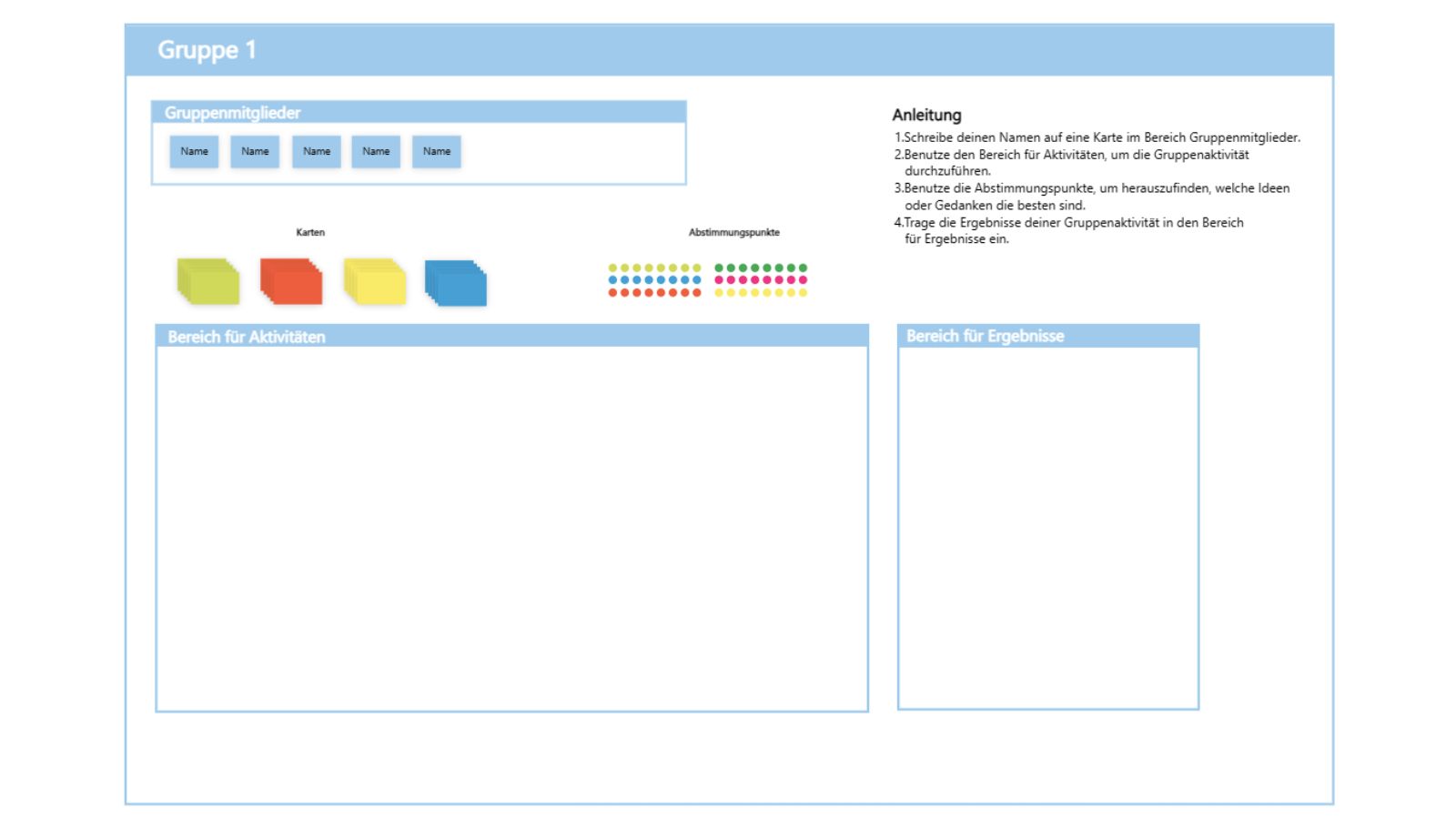 Break Out Gruppen Vorlage