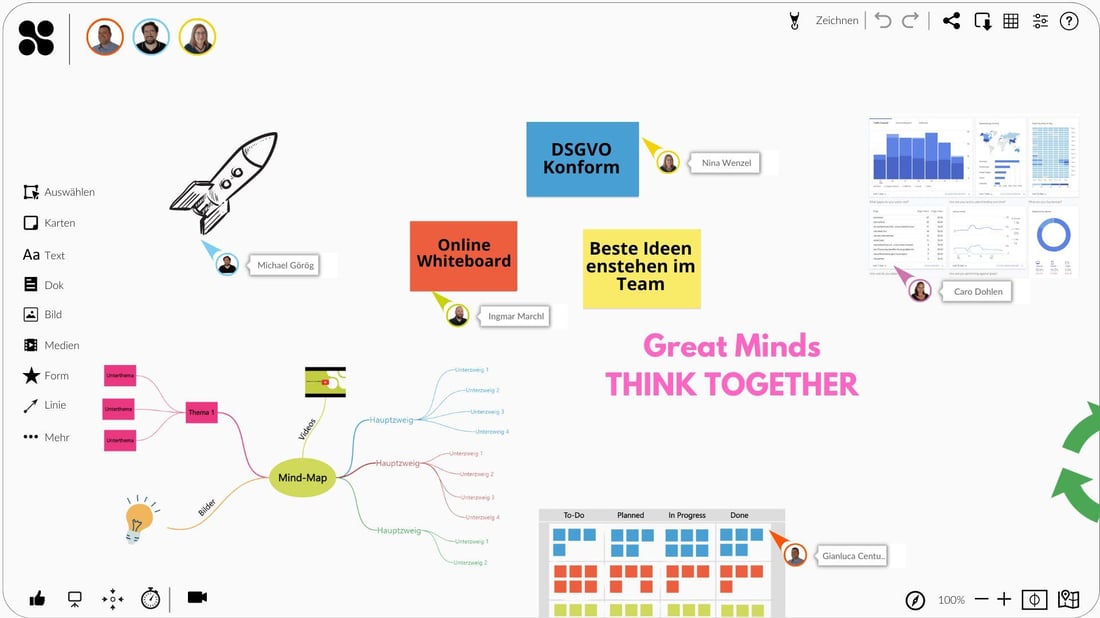 Collaboard-Hintergrund-Test