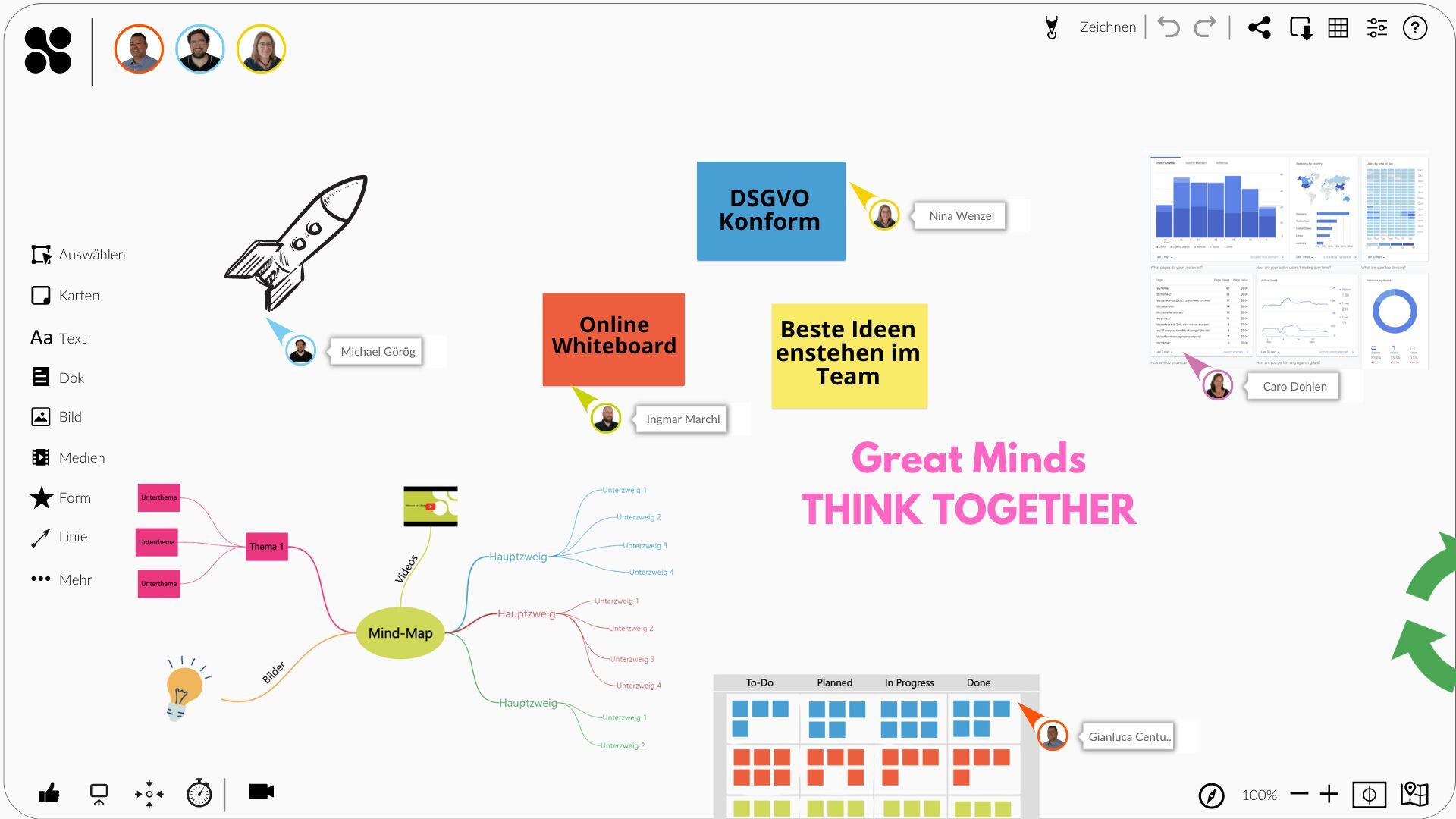 Collaboard-Hintergrund-Test