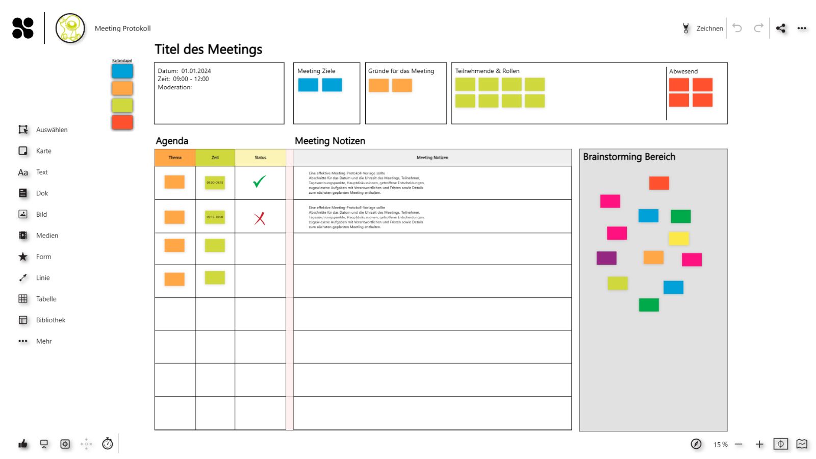 Meeting Protokoll Vorlage
