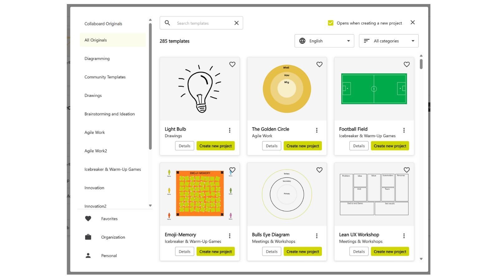 New Template Experience