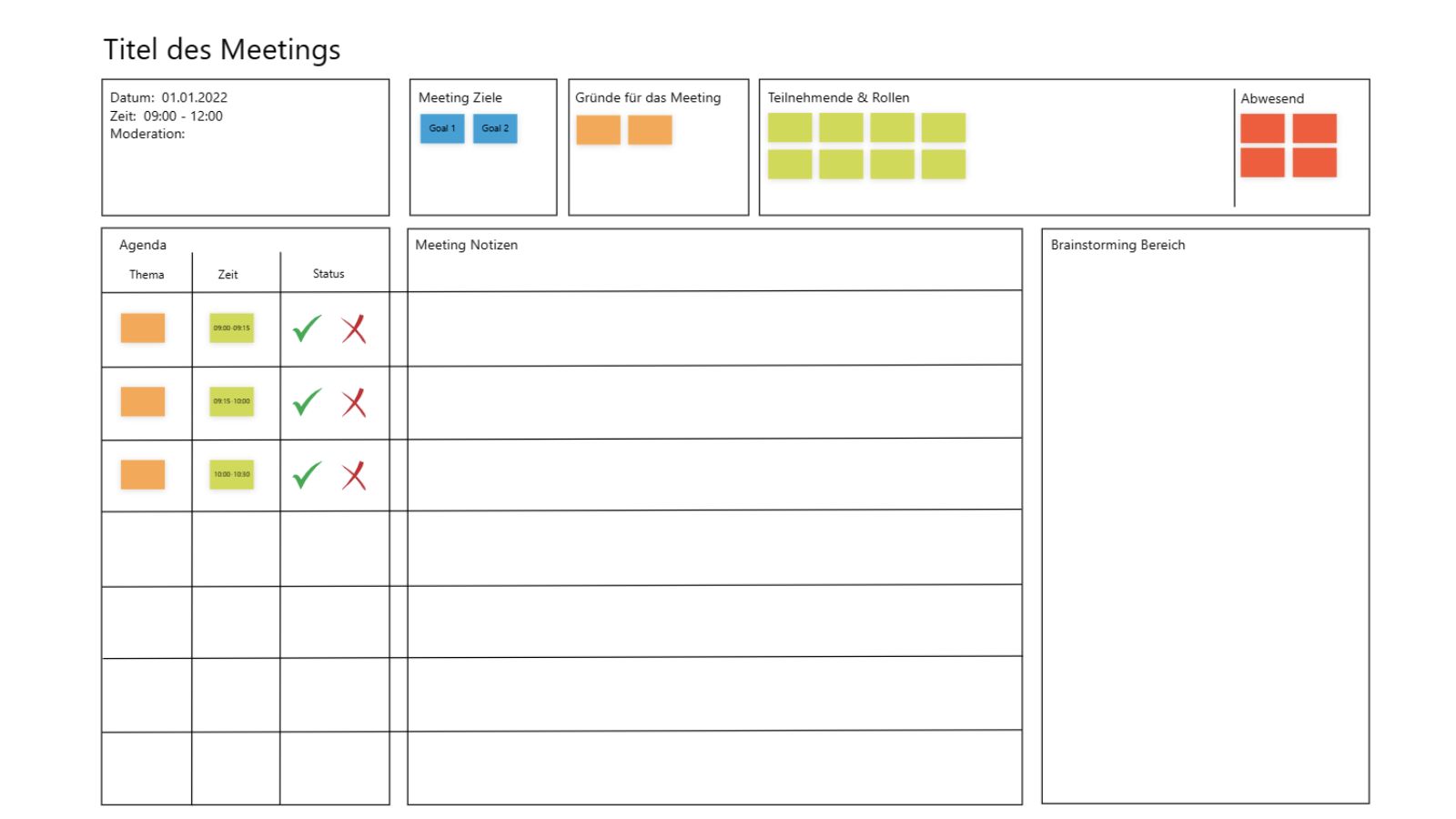 Vorlage Meeting Protokoll
