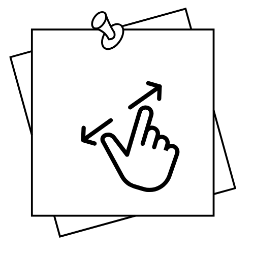 Adjust digital sticky notes