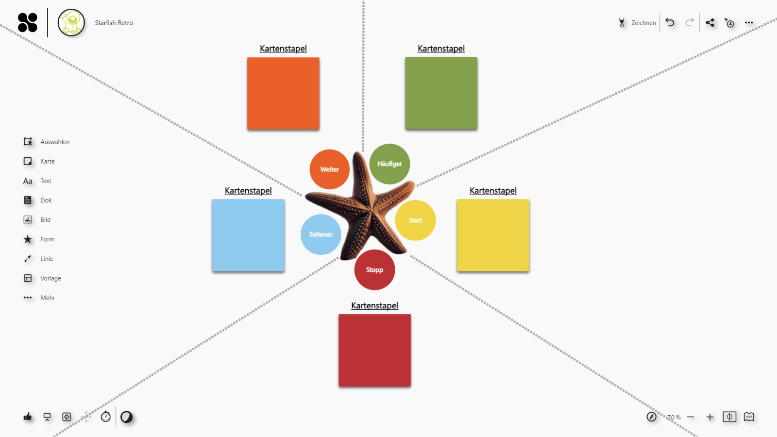 Collaboard Template Starfish Retro