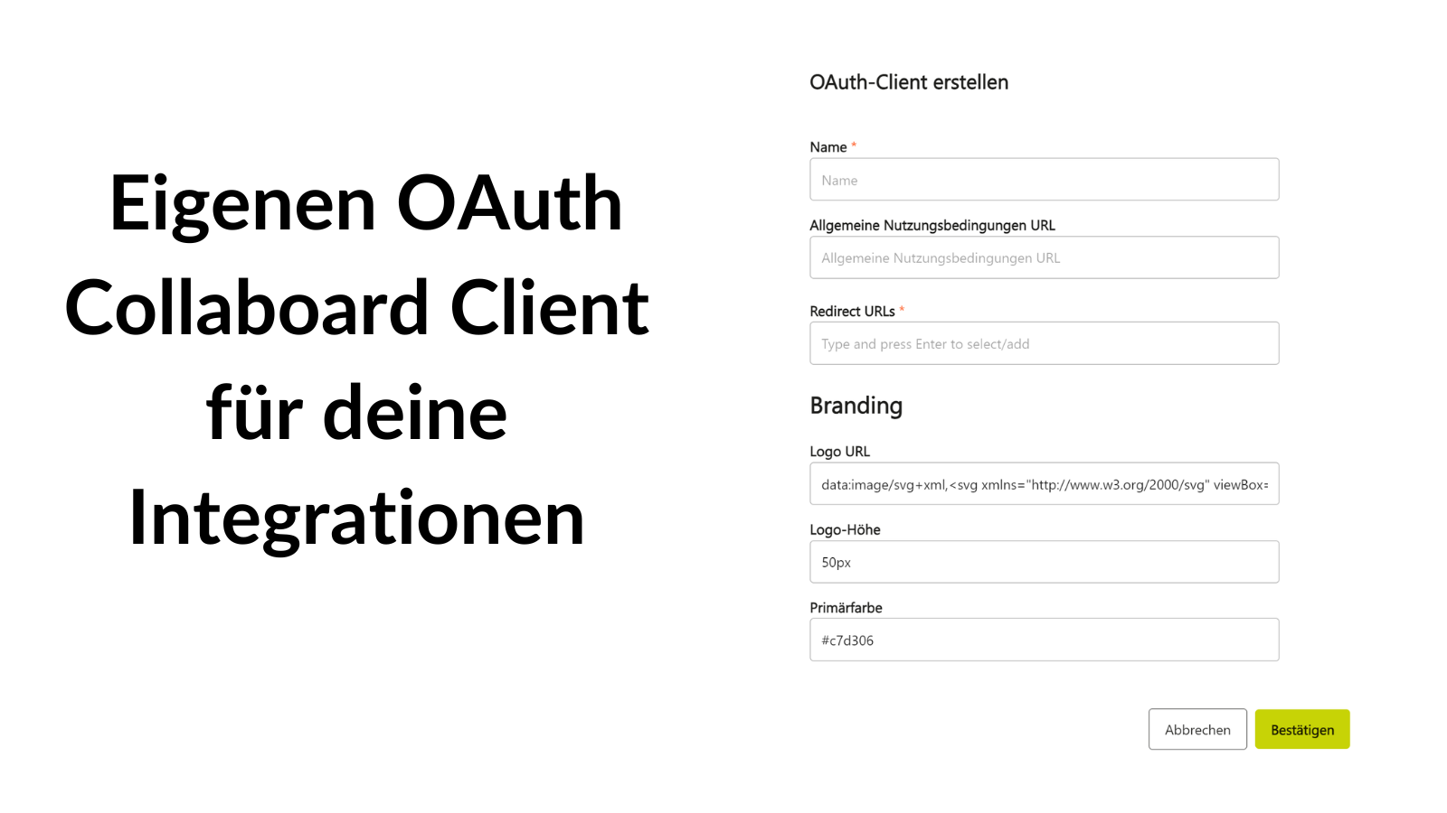 Create onw OAuth Client