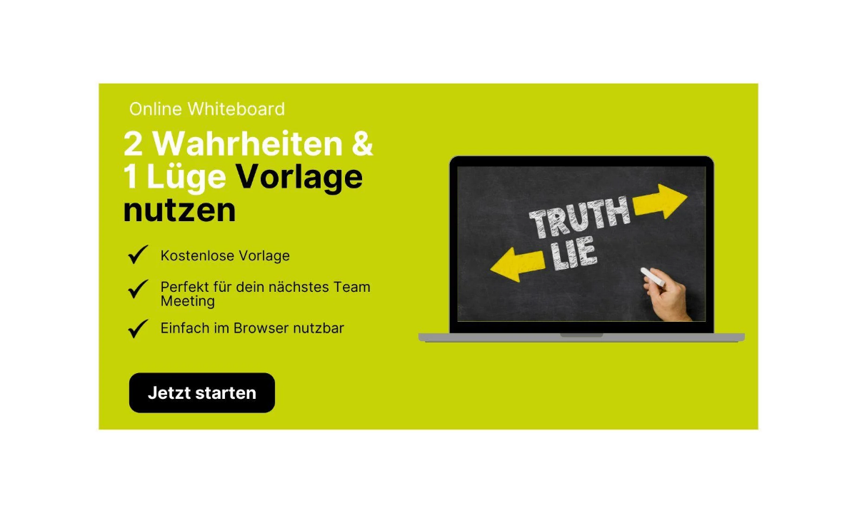 2 Wahrheiten und 1 Lüge CTA